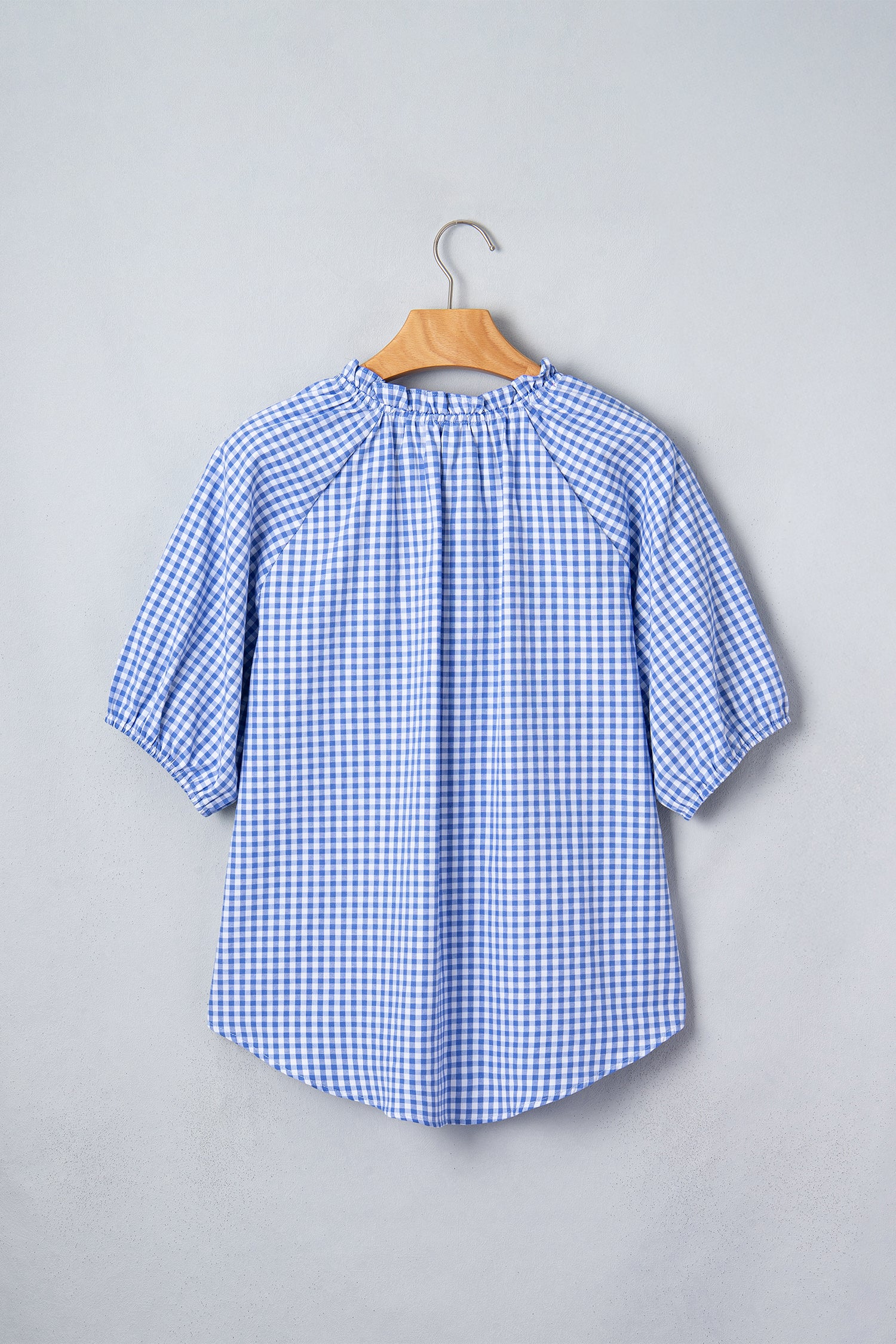 Sky Blue Summer Plaid — détail Tops/Blouses & Shirts, vue 8, LeGeekShop