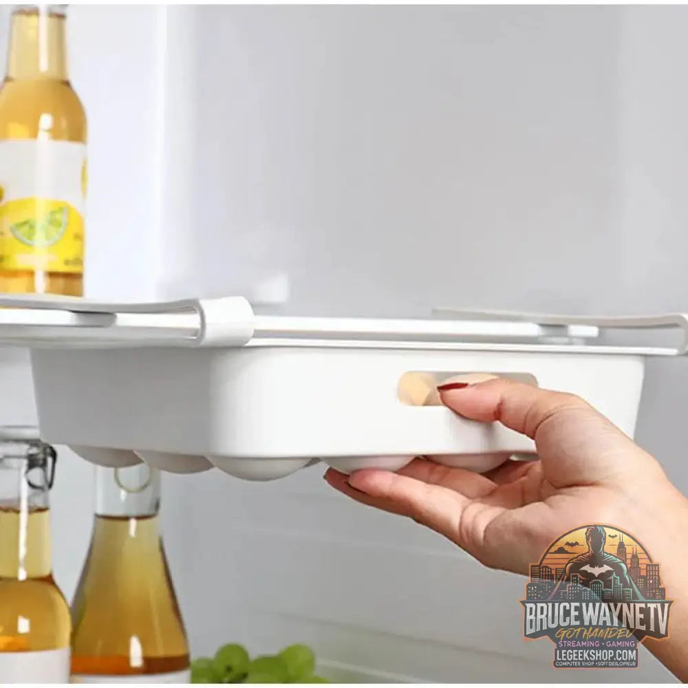🥚 Boîte de Rangement d'Œufs Coulissante à 3 Couches – Style Échelle | Grande Capacité Réfrigérateur - Legeekshop