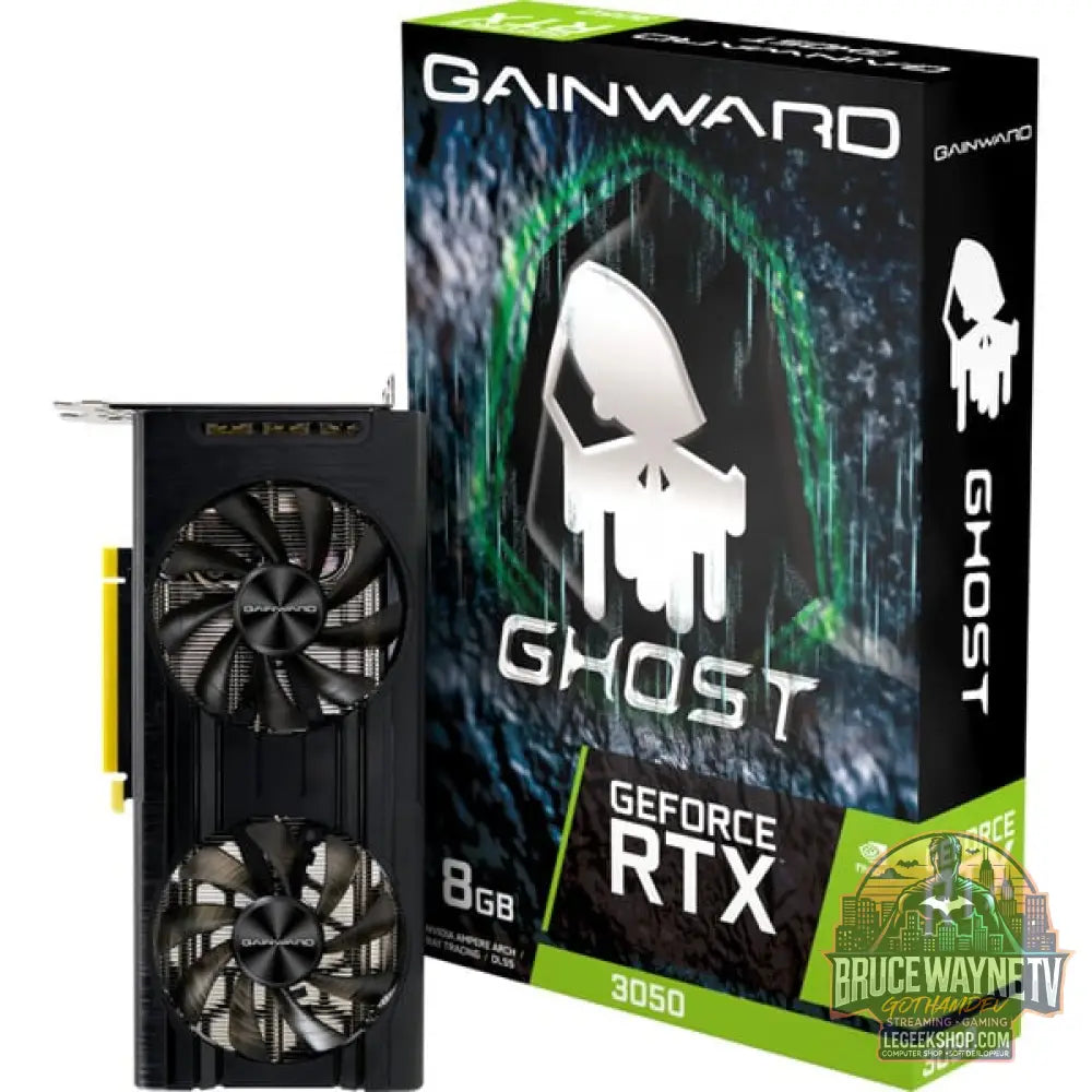 Gainward GeForce RTX 3050 Ghost, carte graphique Lite Hash Rate, 3x DisplayPort, 1x HDMI 2.1 - Gainward