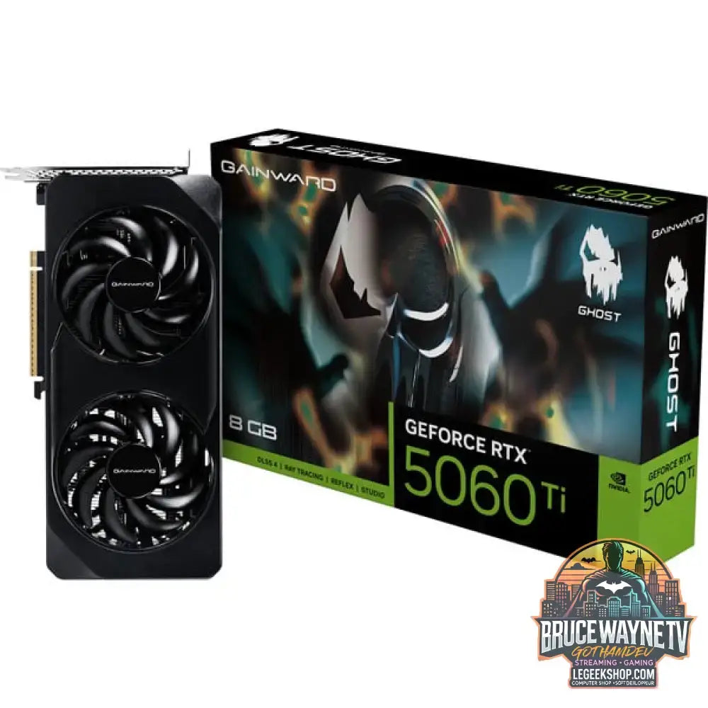 Gainward GeForce RTX 5060 Ti Ghost 8GB, carte graphique DLSS 4, 3x DisplayPort, 1x HDMI 2.1 - Gainward