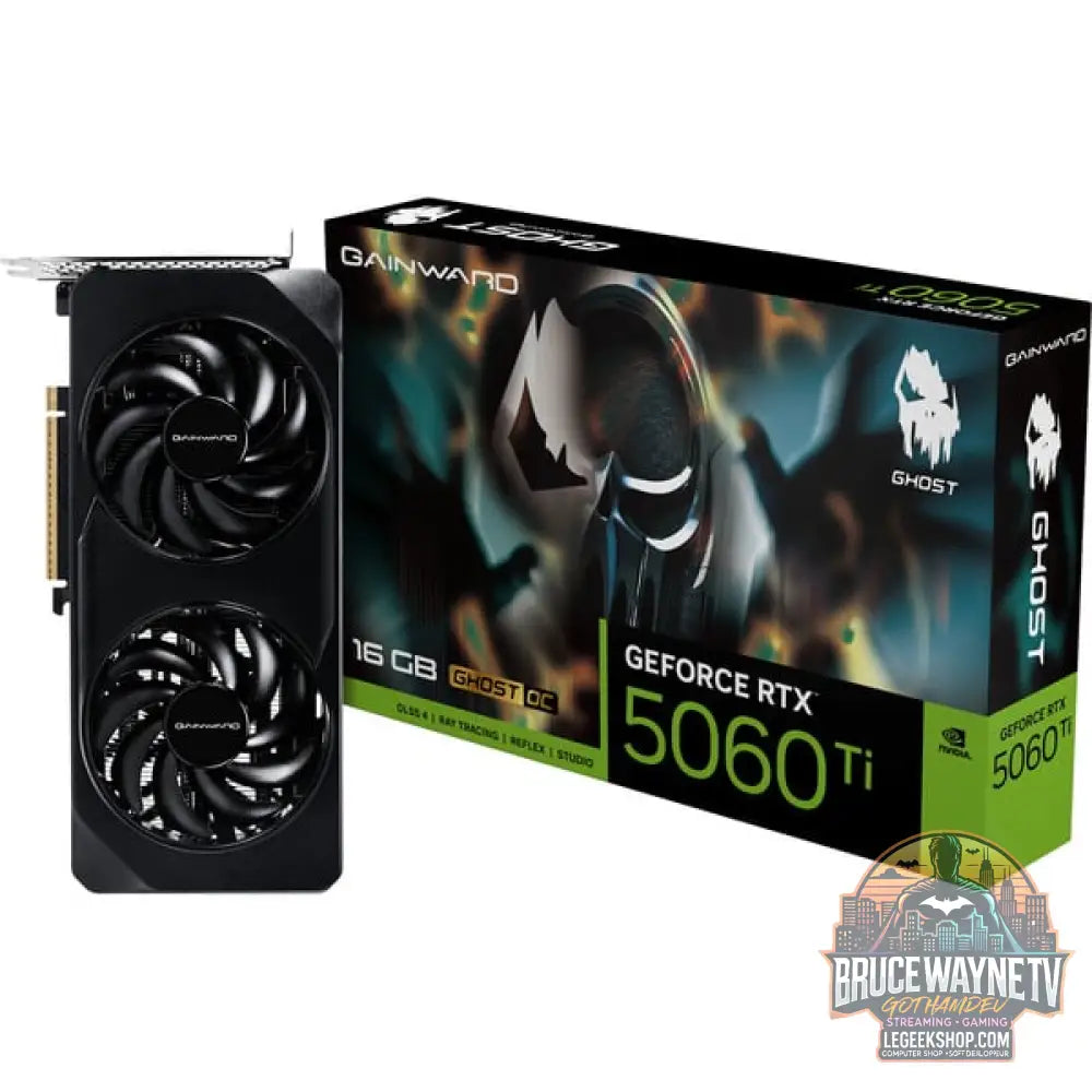 Gainward GeForce RTX 5060 Ti Ghost OC 16GB, carte graphique DLSS 4, 3x DisplayPort, 1x HDMI 2.1 - Gainward
