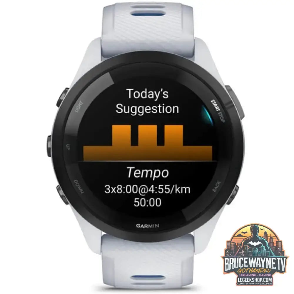 Garmin Forerunner 265, Smartwatch weiß/dunkelblau, 46 mm, Silikon-Armband - Garmin - vue 4