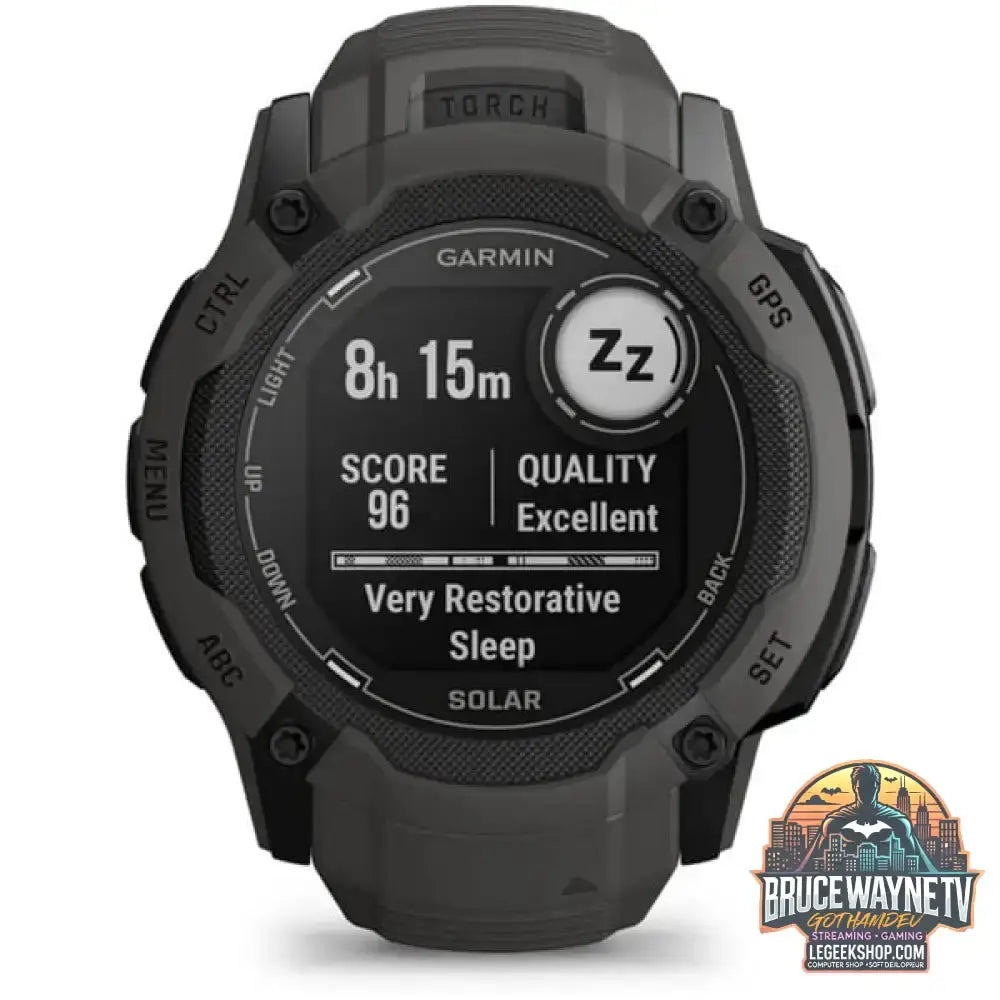Garmin Instinct 2X Solar, Smartwatch dunkelgrau, 55 mm, Silikon-Armband - Garmin - vue 6