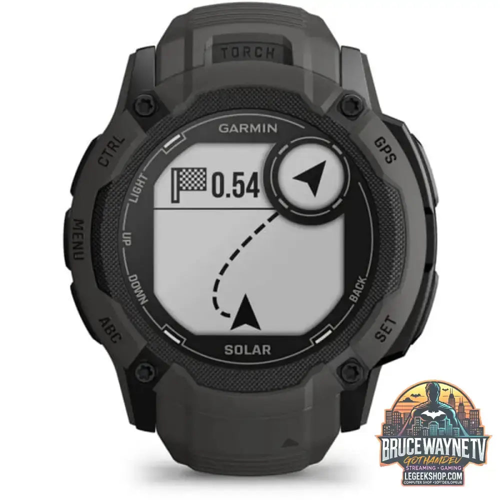 Garmin Instinct 2X Solar, Smartwatch dunkelgrau, 55 mm, Silikon-Armband - Garmin - vue 5
