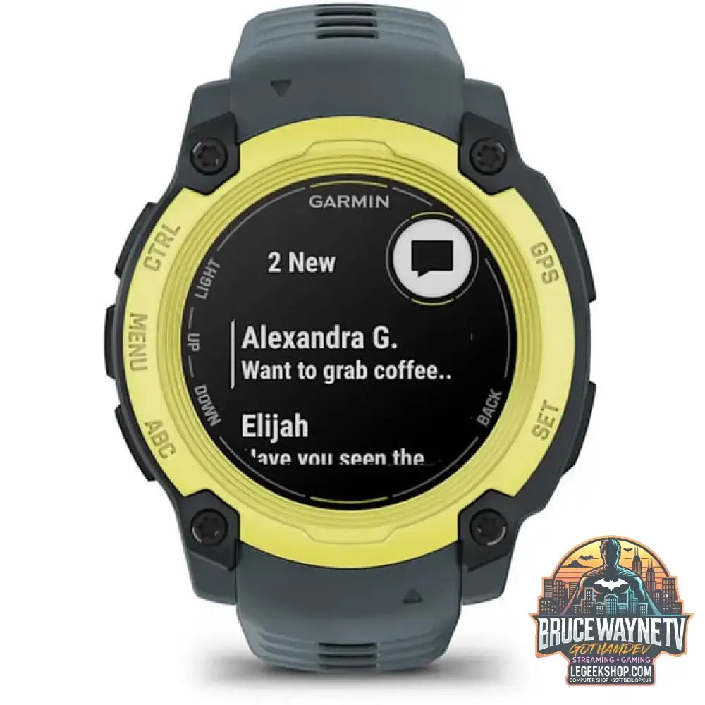 Garmin Instinct E, Smartwatch dunkelgrau/limette, 40 mm, Silikon-Armband - Garmin - vue 11