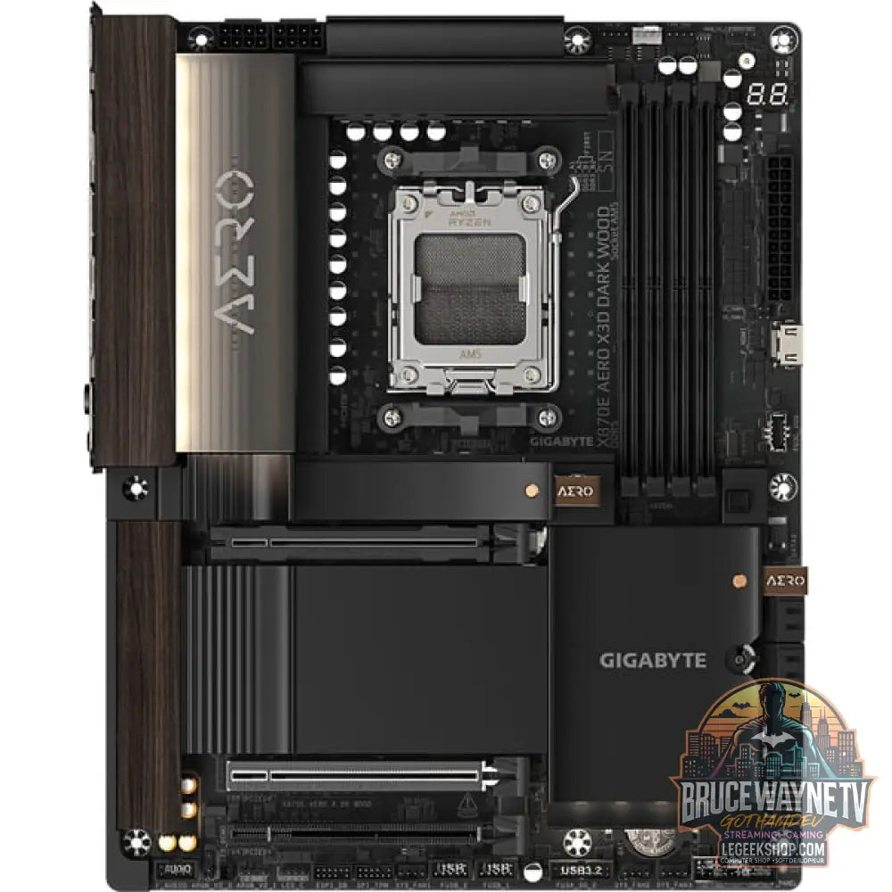 GIGABYTE X870E AERO X3D DARK WOOD, carte mère - GIGABYTE - vue 3