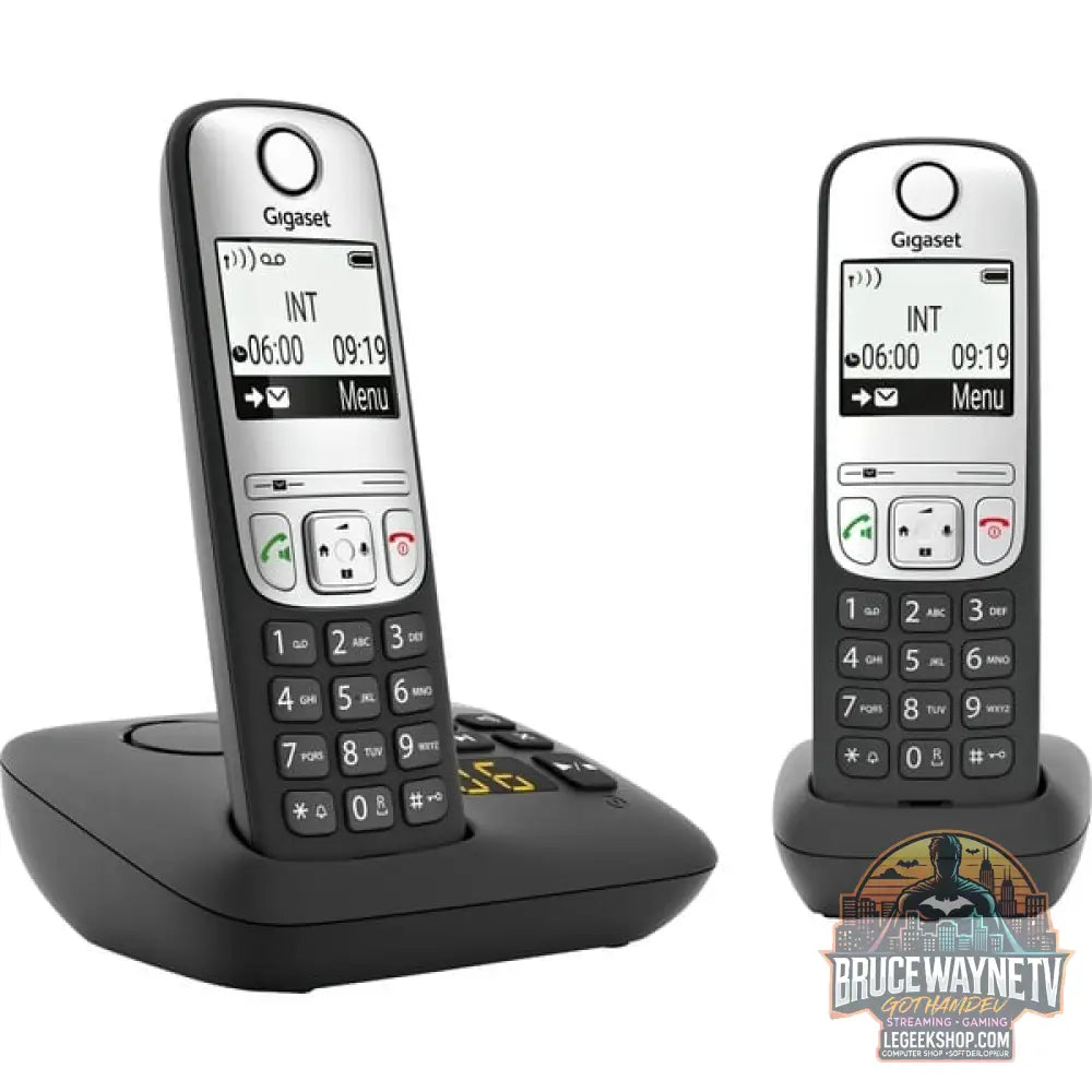 Gigaset A690 A Duo, analoges Telefon noir, DECT, Anrufbeantworter - Gigaset