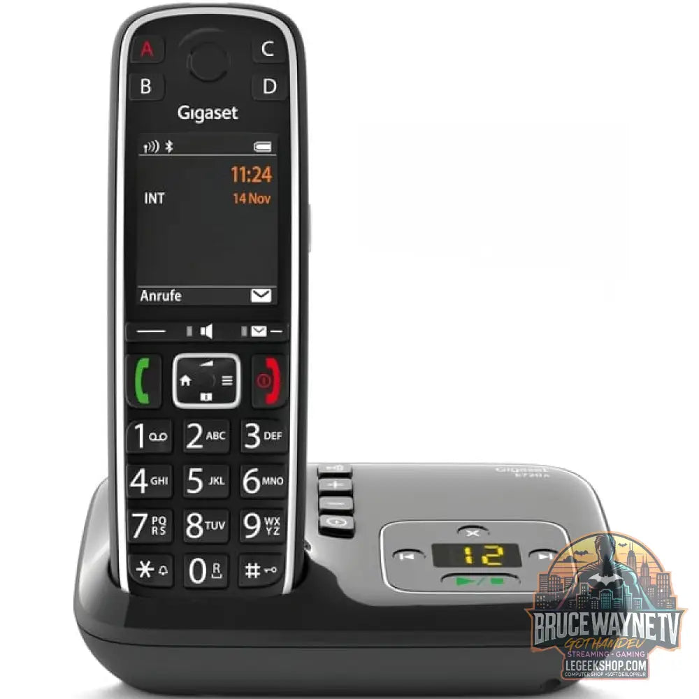 Gigaset E720A, analoges Telefon gris/noir, Anrufbeantworter - Gigaset