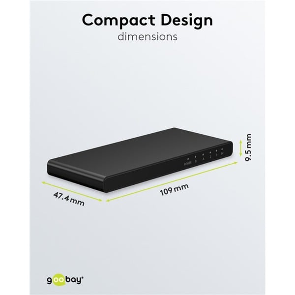 goobay HDMI Splitter 1 auf 2 (4K @ 60Hz) - goobay - vue 12