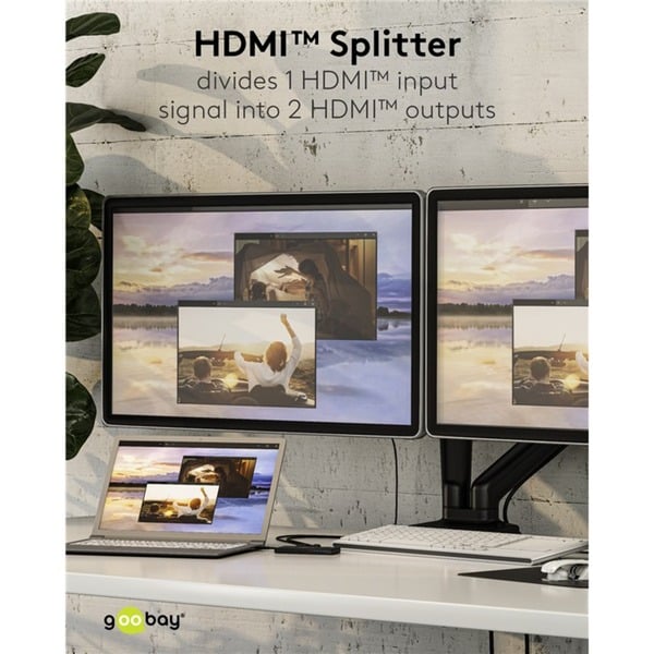 goobay HDMI Splitter 1 auf 2 (4K @ 60Hz) - goobay - vue 13
