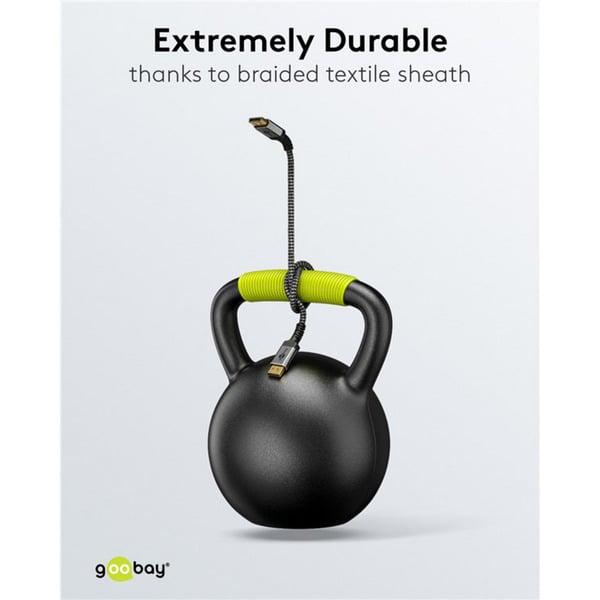 goobay Plus DisplayPort 2.0/2.1 câble, 8K @ 144Hz, 54 Gbit/s - goobay - vue 12