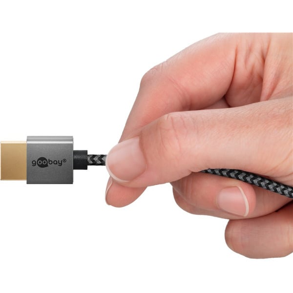 goobay Plus Slim High-Speed-HDMI-câble avec Ethernet, 4K @ 60Hz - goobay - vue 7