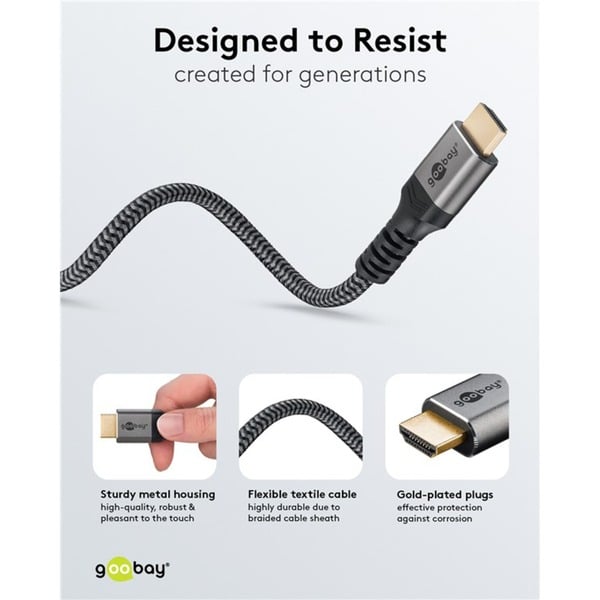 goobay Plus Ultra High-Speed HDMI-câble, 8K @ 60Hz - goobay - vue 10