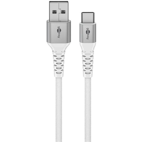 goobay Supersoftes USB 2.0 Textilkabel, USB-A Stecker > USB-C Stecker - goobay - vue 2