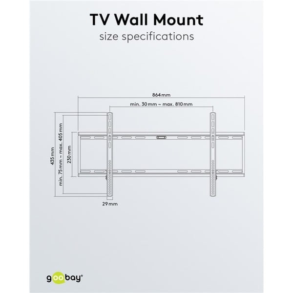 goobay TV-Wandsupport Basic FIXED (XL) - goobay - vue 9