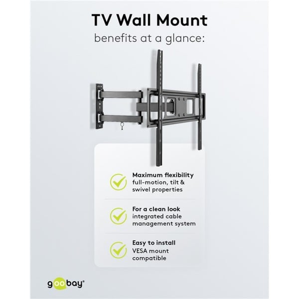 goobay TV-Wandsupport Basic FULLMOTION (L) - goobay - vue 11