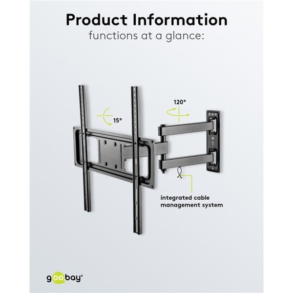 goobay TV-Wandsupport Basic FULLMOTION (M) - goobay - vue 7