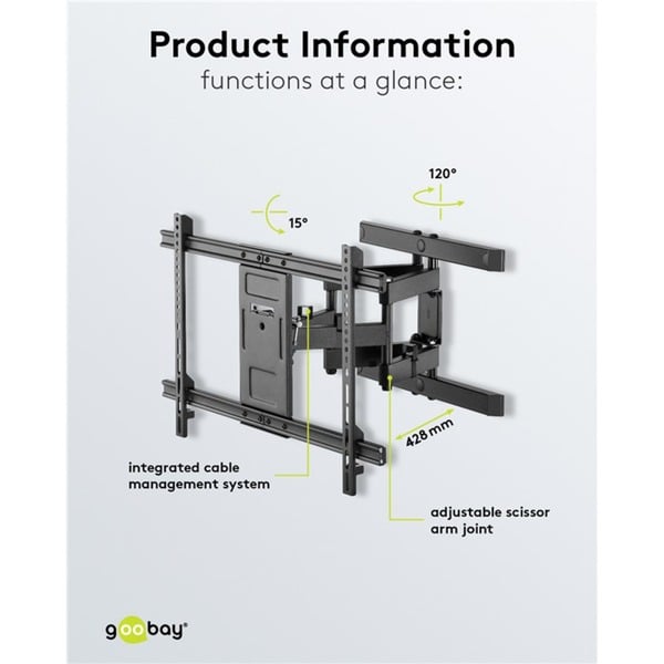 goobay TV-Wandsupport Pro FULLMOTION (L) - goobay - vue 16