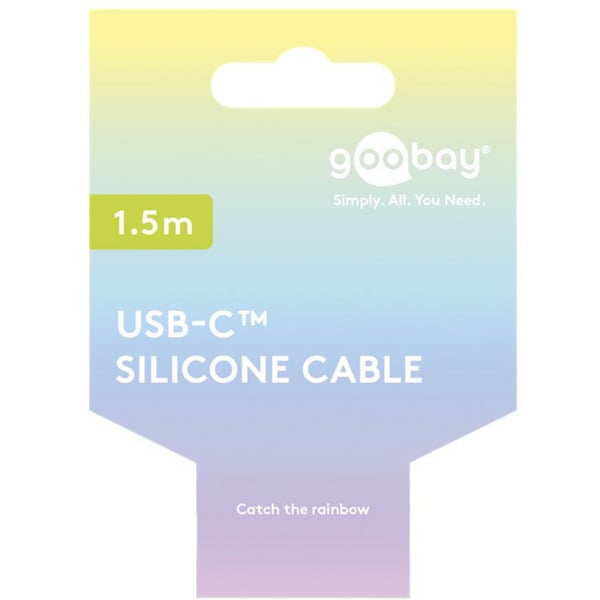 goobay USB 2.0 Silikonkabel gelb, USB-C Stecker > USB-C Stecker - goobay - vue 6