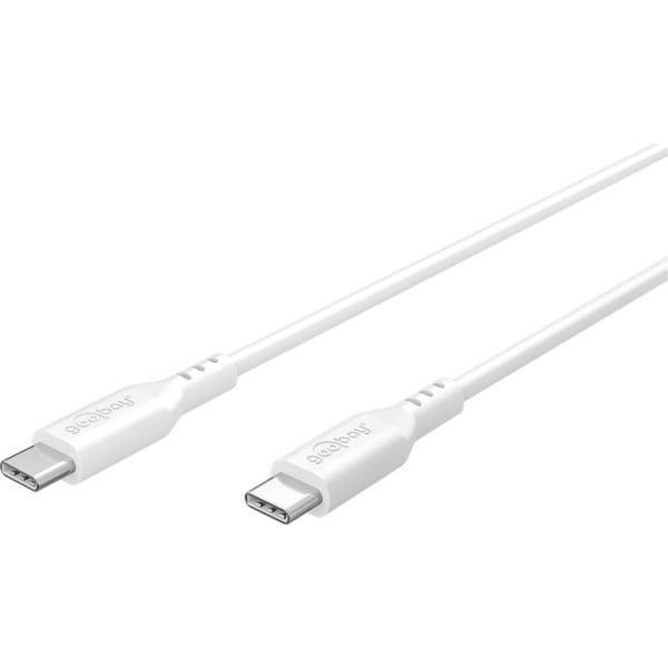 goobay USB 2.0 Silikonkabel blanc, USB-C Stecker > USB-C Stecker - goobay - vue 4