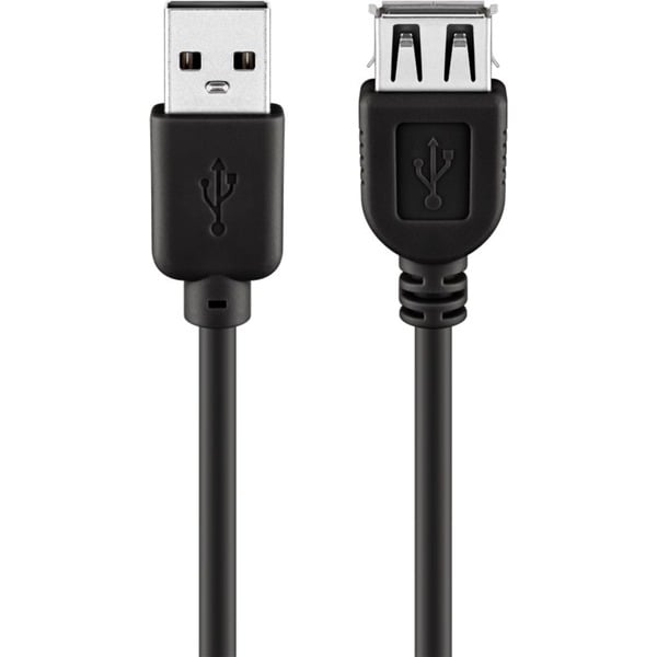 goobay USB 2.0 Verlängerungskabel, USB-A Stecker > USB-A Buchse - goobay