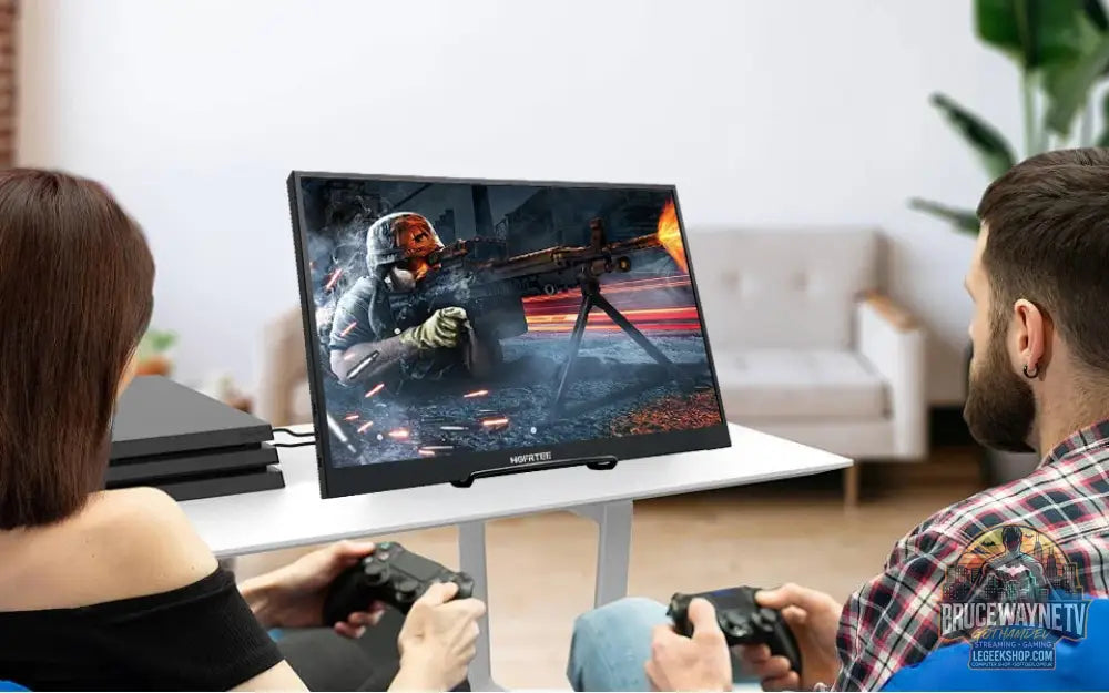 HGFRTEE – moniteur Portable de 17.3 pouces écran externe pour jeux PC compatible HDMI pour Switch ordinateur portable