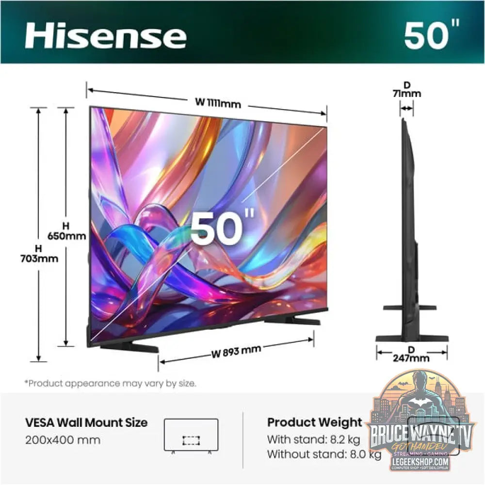 Hisense 50E7S Hi-QLED-Fernseher - Hisense - vue 3