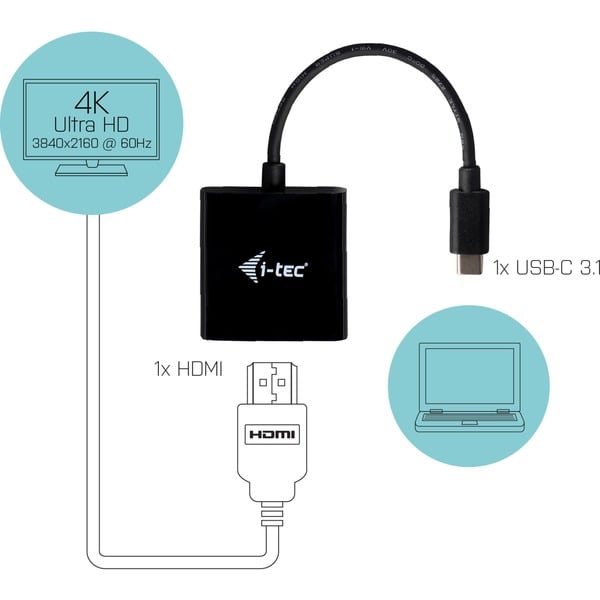 i-tec Adapter USB-C > HDMI 4K / 60Hz - i-tec - vue 4