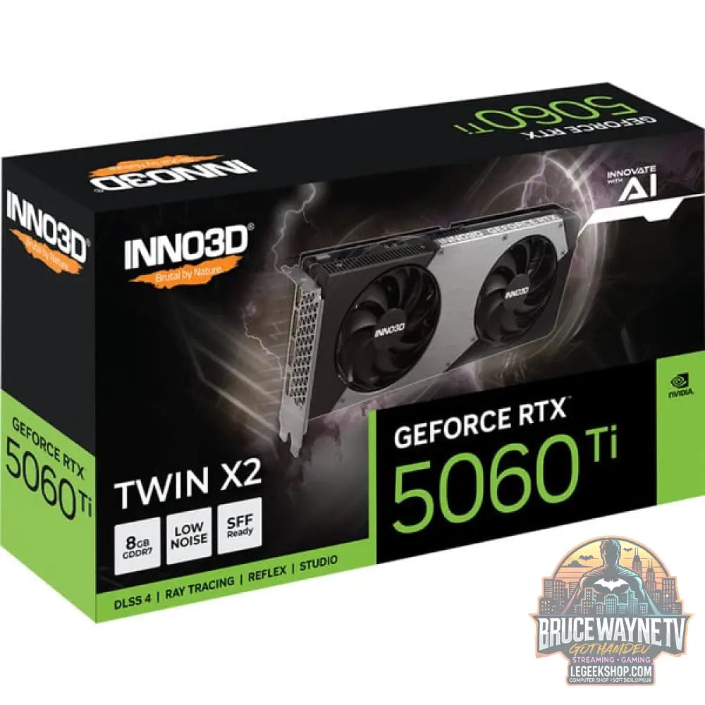 INNO3D GeForce RTX 5060 Ti TWIN X2 8GB, Grafikkarte DLSS 4, 3x DisplayPort, 1x HDMI 2.1 - INNO3D - vue 3