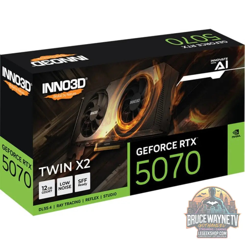 INNO3D GeForce RTX 5070 TWIN X2, Grafikkarte DLSS 4, 3x DisplayPort, 1x HDMI 2.1 - INNO3D - vue 18