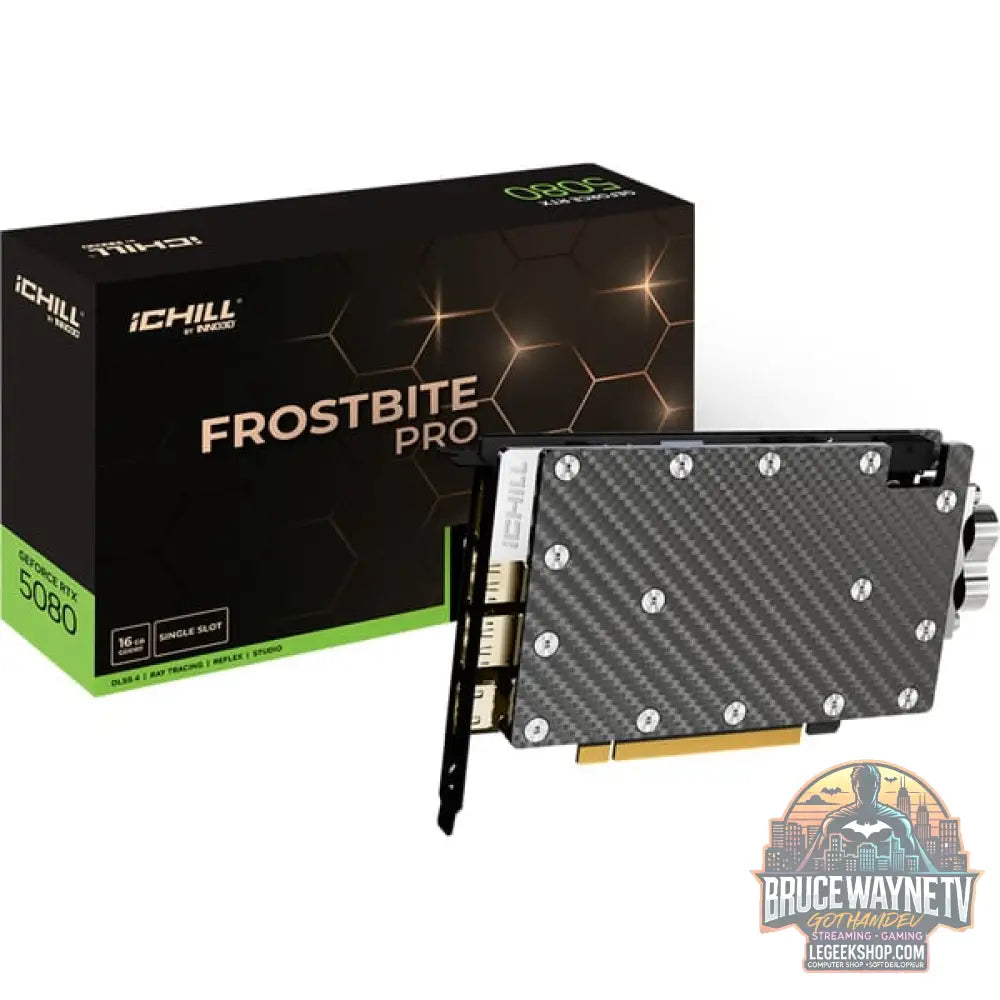 INNO3D GeForce RTX 5080 ICHILL FROSTBITE PRO, Grafikkarte DLSS 4, 3x DisplayPort, 1x HDMI 2.1 - INNO3D
