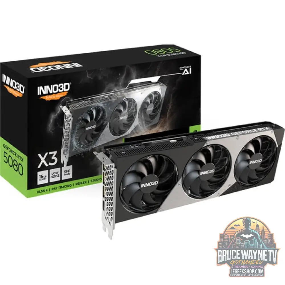 INNO3D GeForce RTX 5080 X3, Grafikkarte DLSS 4, 3x DisplayPort, 1x HDMI 2.1 - INNO3D