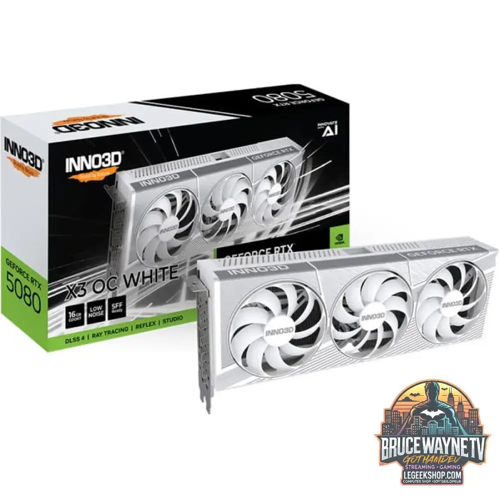 INNO3D GeForce RTX 5080 X3 OC WHITE, Grafikkarte blanc, DLSS 4, 3x DisplayPort, 1x HDMI 2.1 - INNO3D