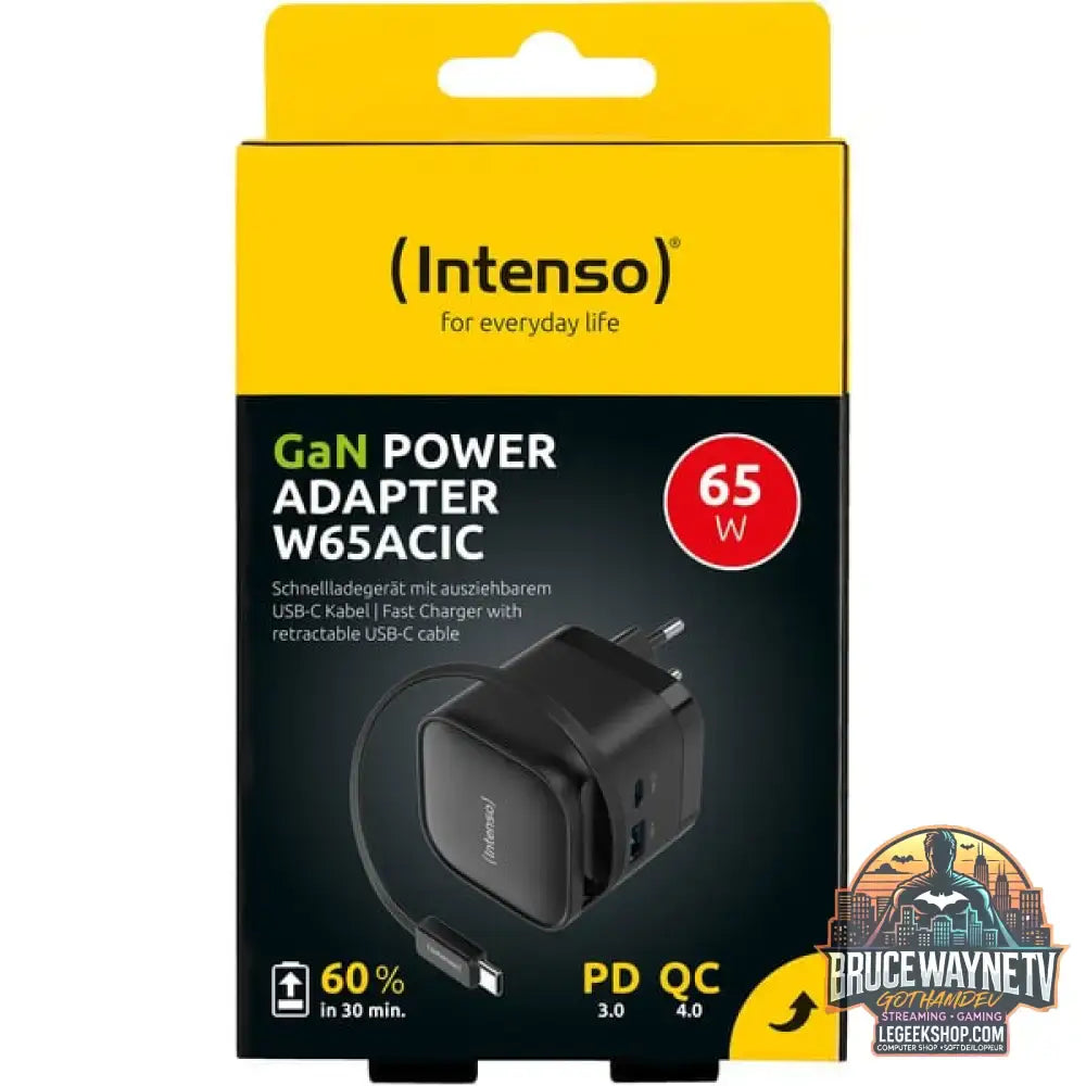 Intenso Power Adapter W65ACIC GaN, Ladegerät schwarz, 65W - Intenso - vue 17