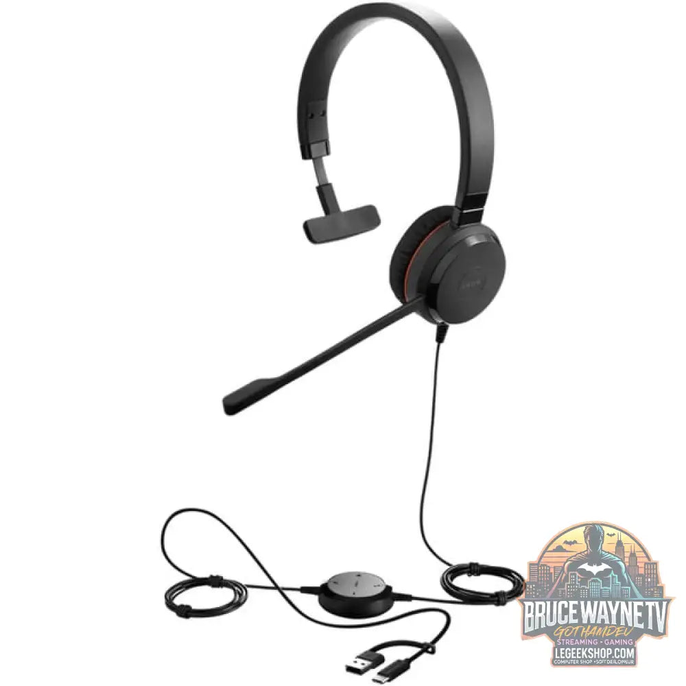 Jabra Evolve 30 II, Headset noir, UC, 3,5 mm Klinkenstecker, USB C et USB A, Mono - Jabra - vue 2