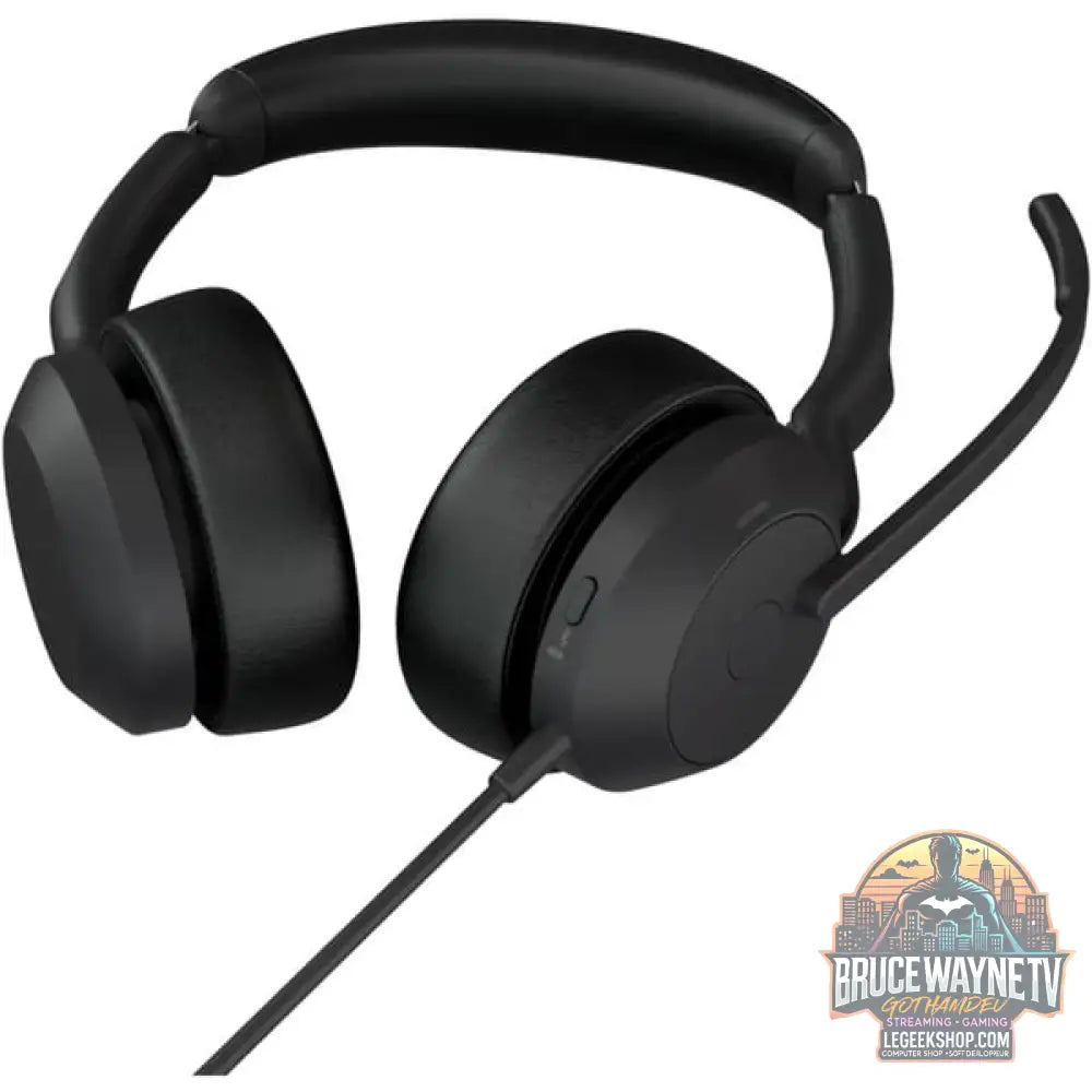 Jabra Evolve2 50, Headset noir, UC, Bluetooth 5.2, USB-C et USB-A, Stereo - Jabra - vue 3