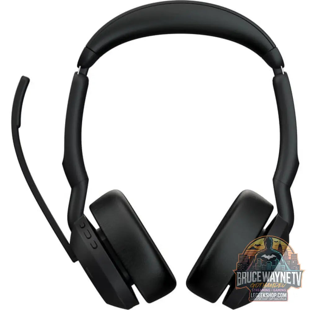Jabra Evolve2 55, avec station de charge, Headset noir, Stereo, UC, USB-A, Link380a - Jabra - vue 3