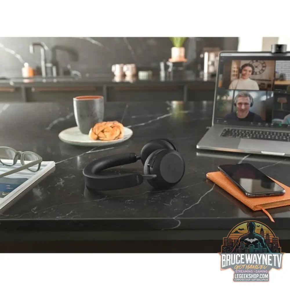 Jabra Evolve2 75, Headset noir, Link380c, UC, station de charge - Jabra - vue 5