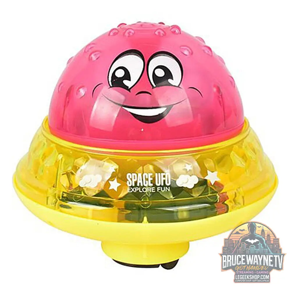 Jouet Bain Enfant Jet Eau Lumières Rotation Piscine Douche - Red yellow - Jouet Bain