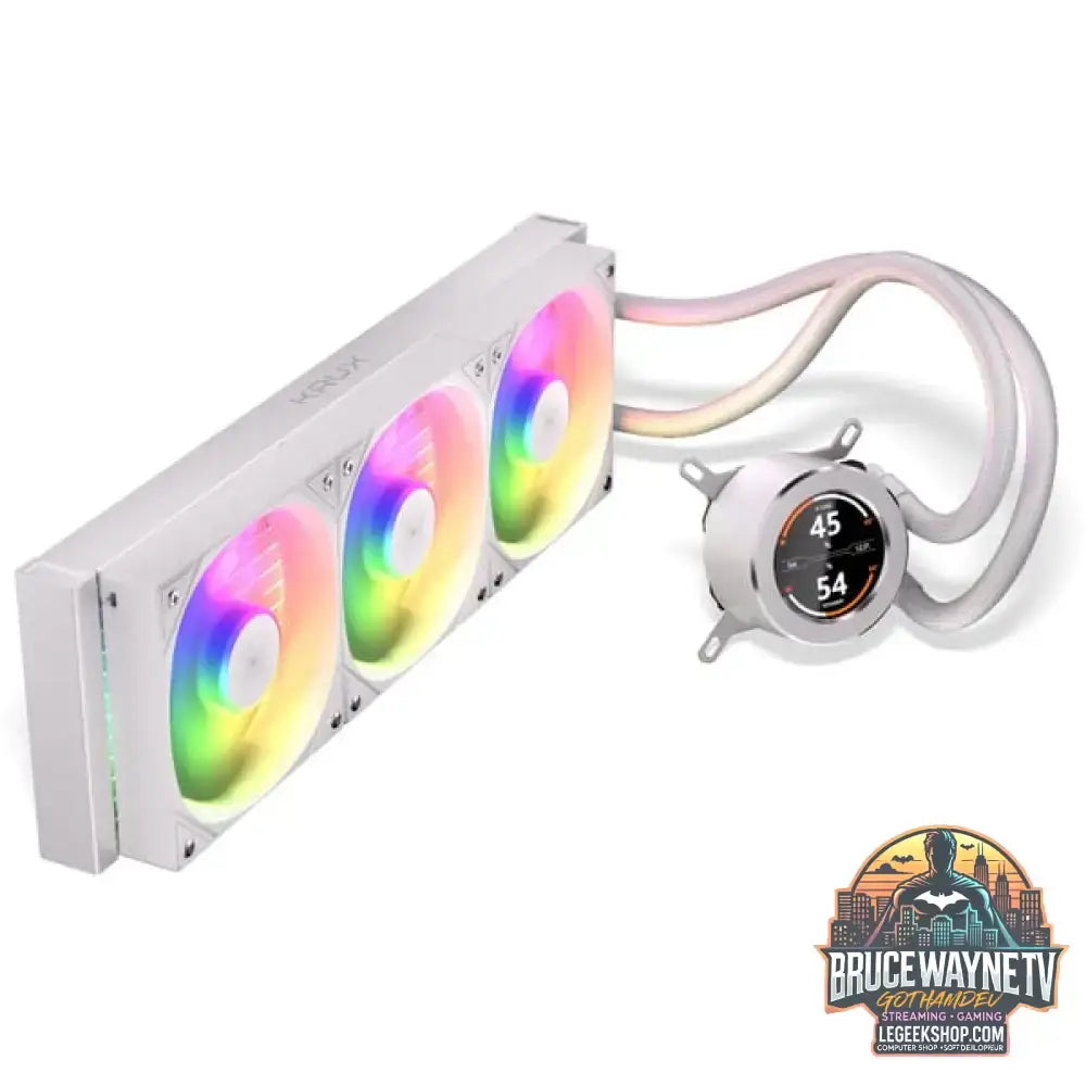 Krux HydroGlance 360 LCD White, Wasserkühlung weiß - Krux - vue 5