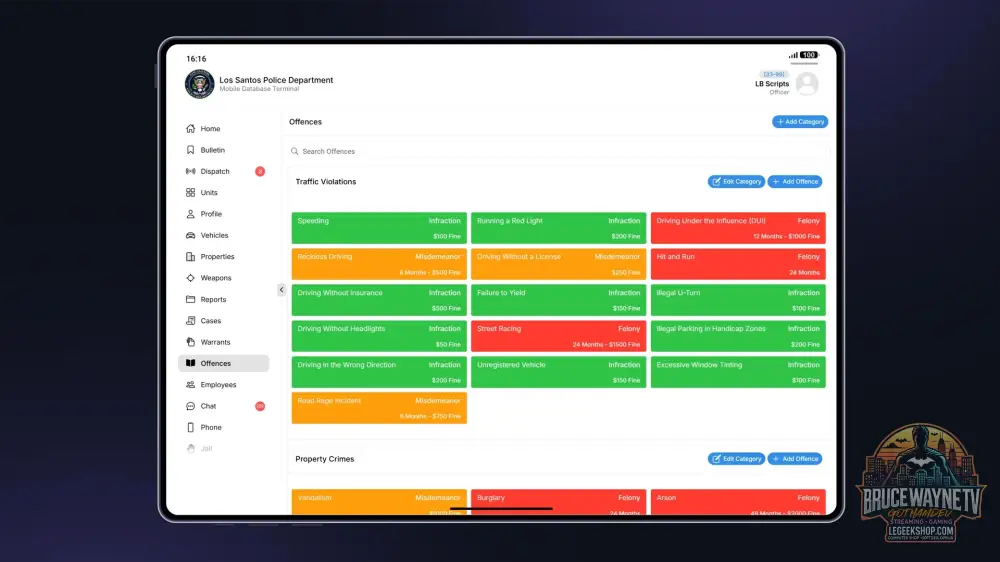 LB TABLET — Scripts & Ressources FiveM, vue 11, LeGeekShop