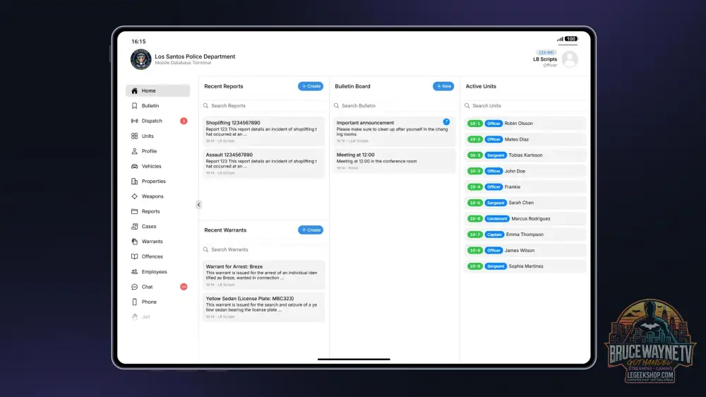 LB TABLET — Scripts & Ressources FiveM, vue 10, LeGeekShop