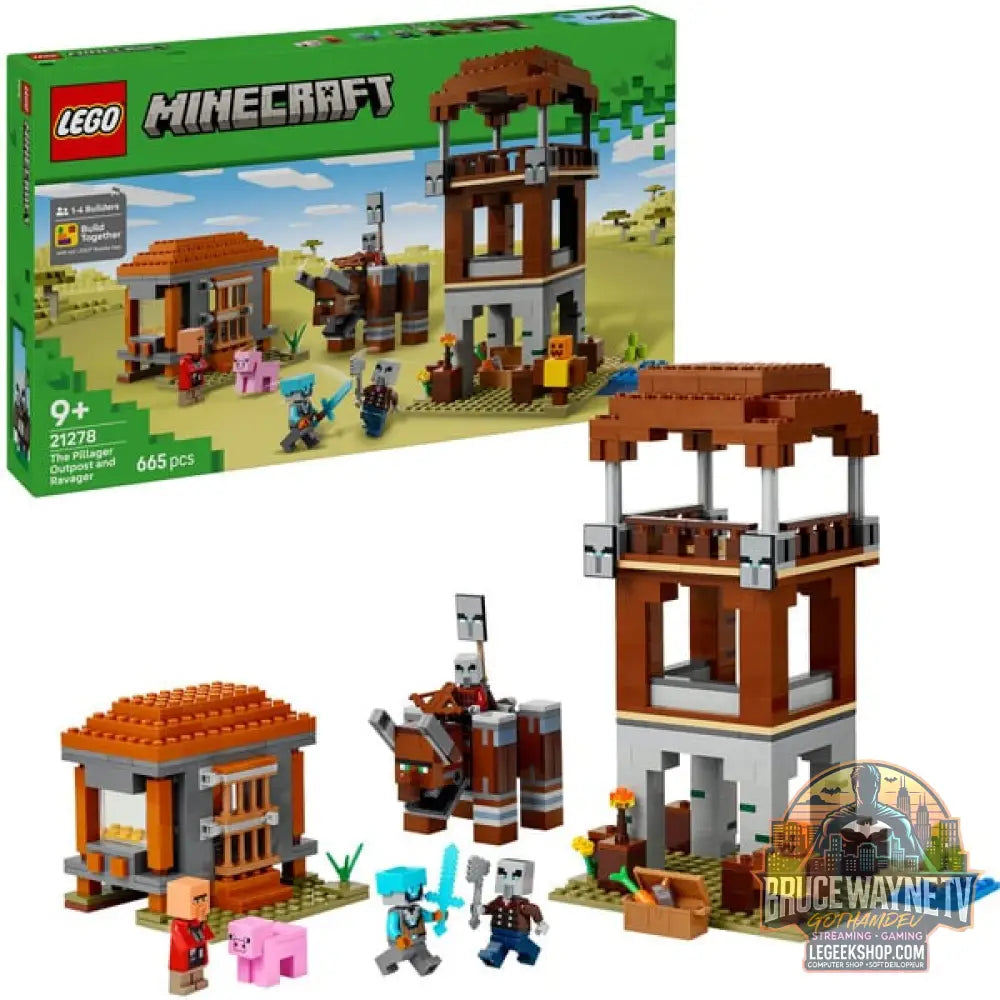 LEGO 21278 Minecraft Ein Verwüster am Plünderer-Außenposten, jeu de construction - LEGO