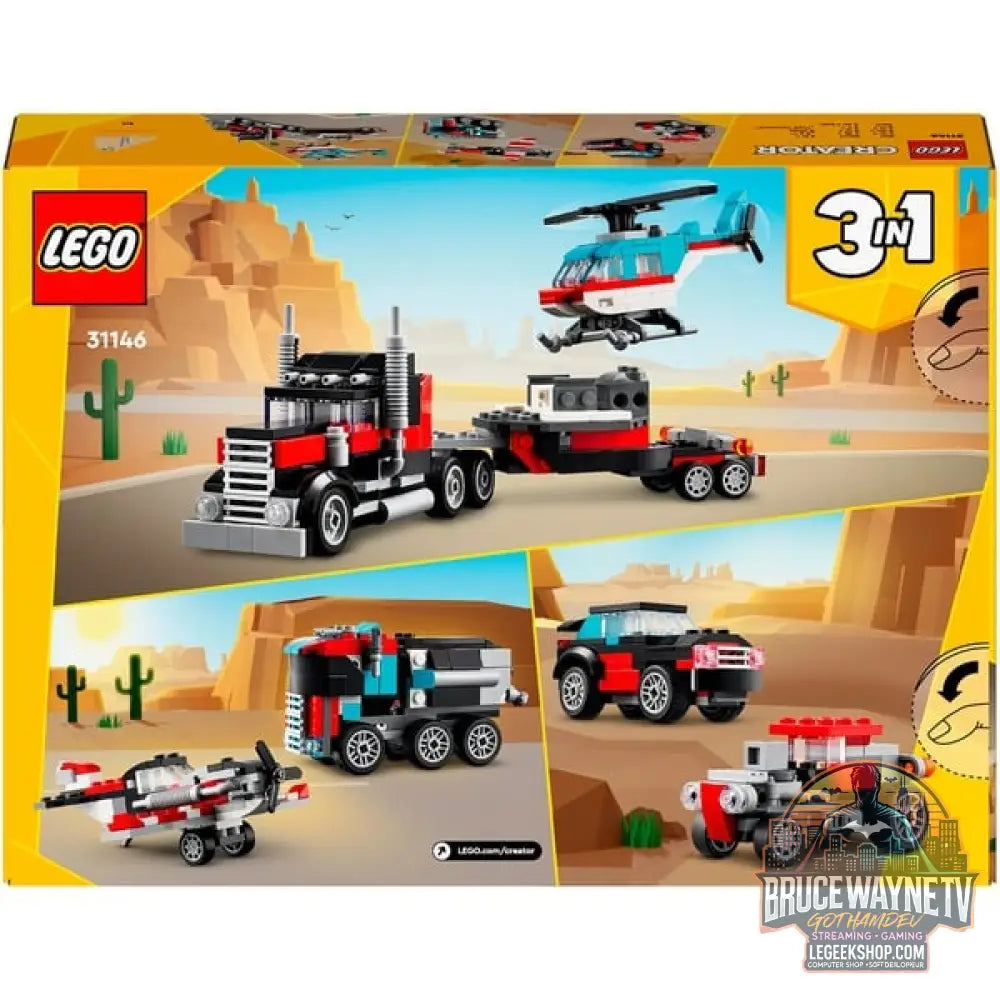 LEGO 31146 Creator 3-in-1 Tieflader avec Hubschrauber, jeu de construction - LEGO - vue 12