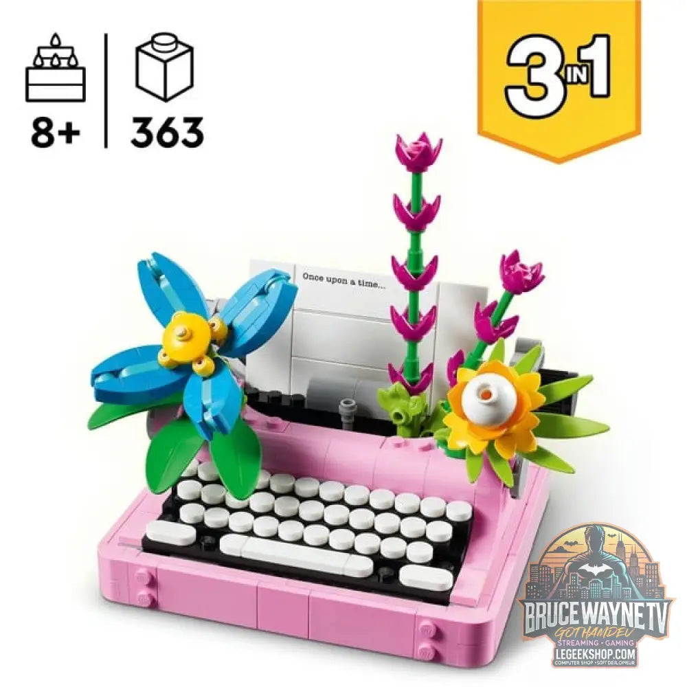 LEGO 31169 Creator 3-in-1 Schreibmaschine avec Blumen, jeu de construction - LEGO - vue 3