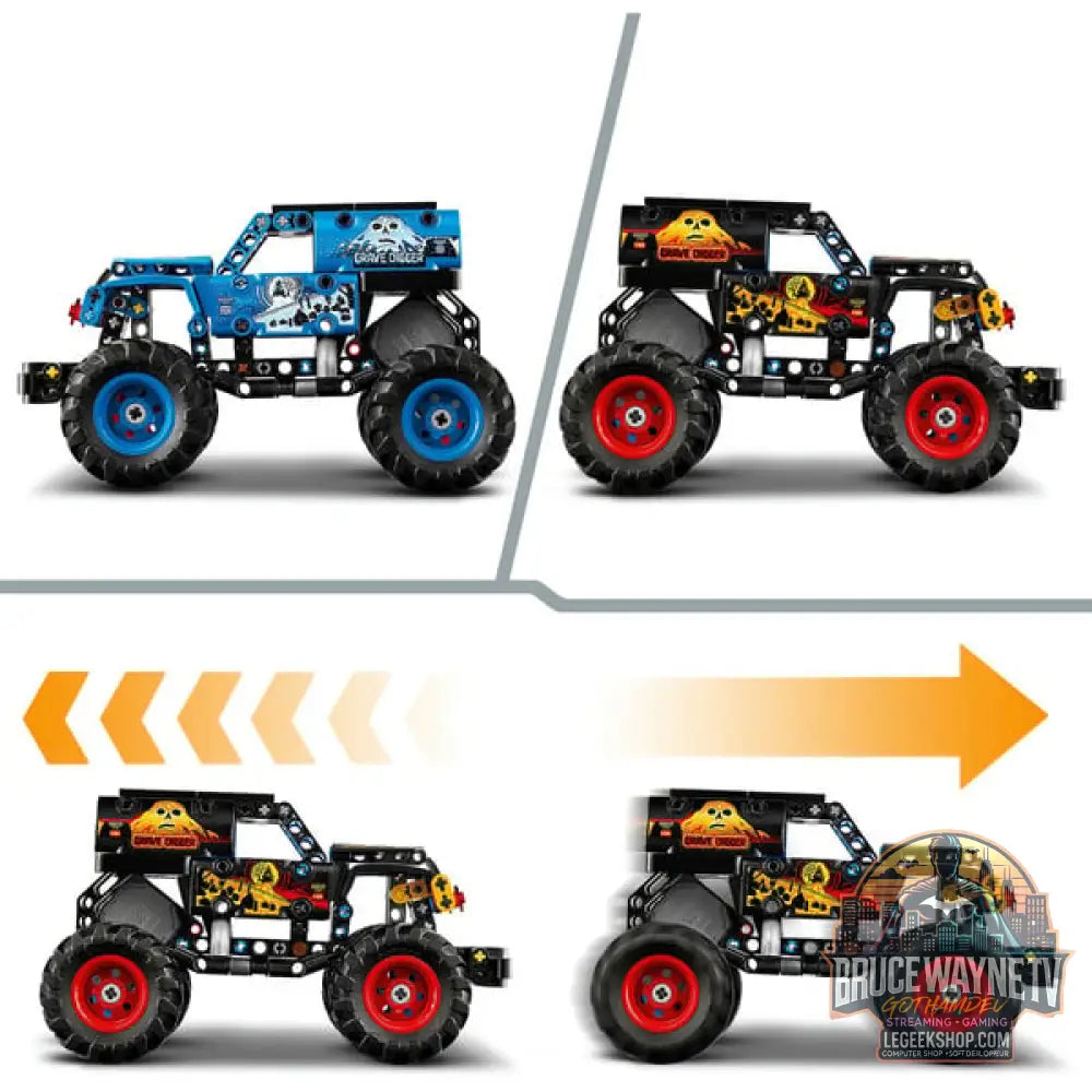 LEGO 42219 Technic Monster Jam Grave Digger Feuer et Eis, jeu de construction - LEGO - vue 5