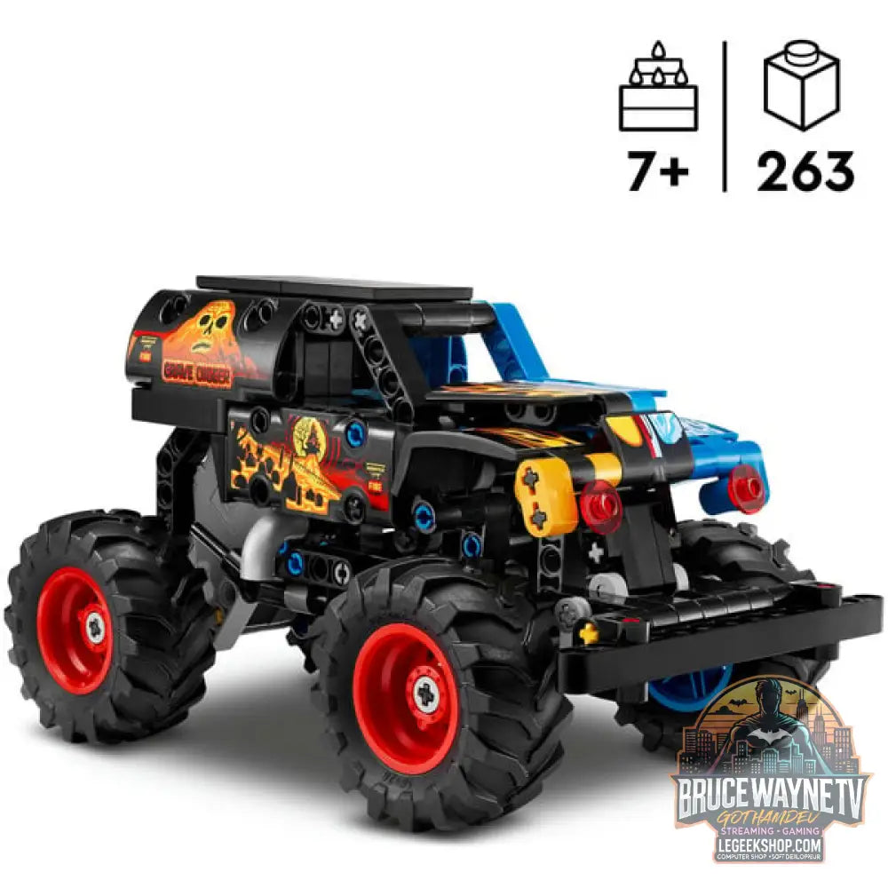 LEGO 42219 Technic Monster Jam Grave Digger Feuer et Eis, jeu de construction - LEGO - vue 3