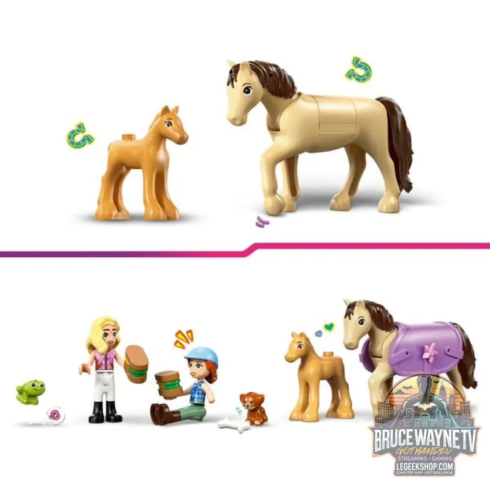 LEGO 42695 Friends Pferd et Fohlen avec Pferdeanhänger, jeu de construction - LEGO - vue 5