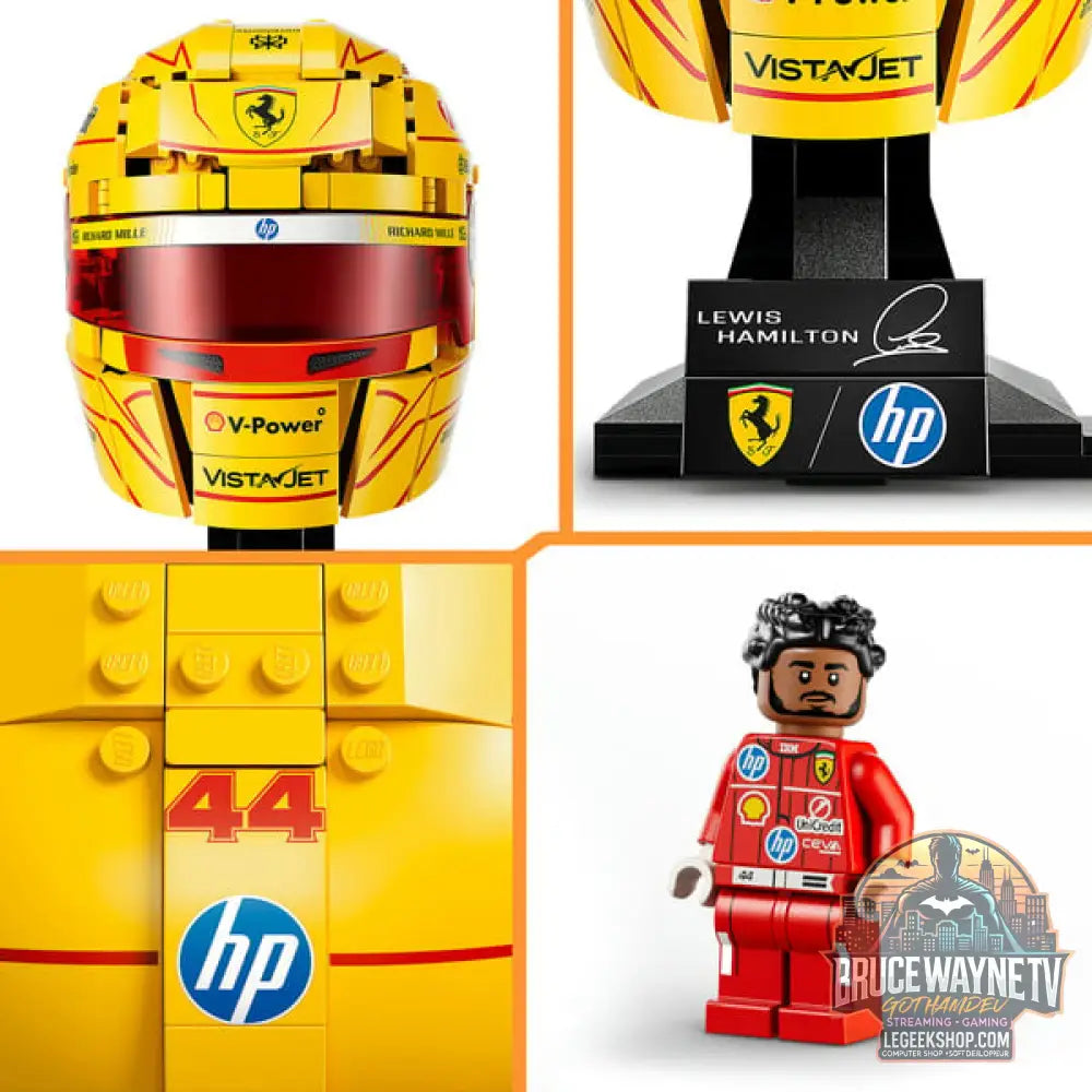 LEGO 43022 Editions Scuderia Ferrari HP Lewis Hamilton Helm, jeu de construction - LEGO - vue 4