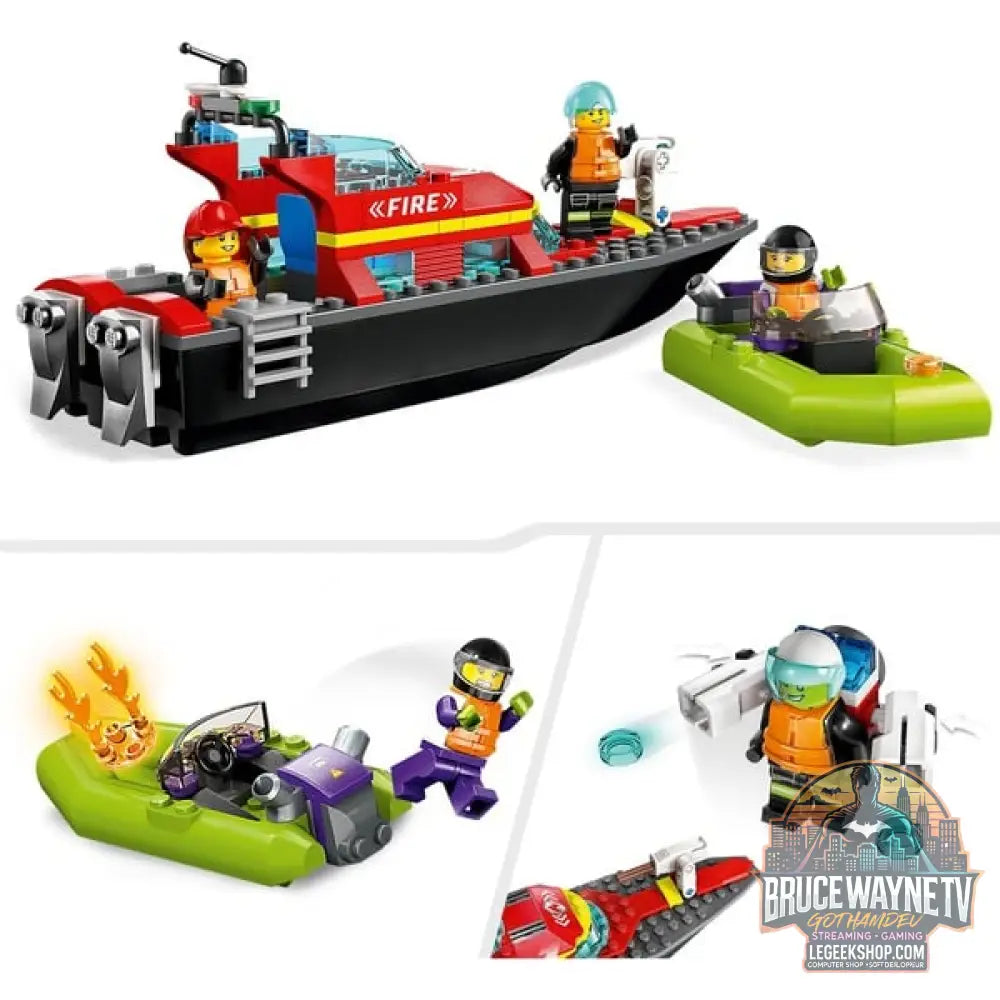 LEGO 60373 City Feuerwehrboot, jeu de construction - LEGO - vue 5
